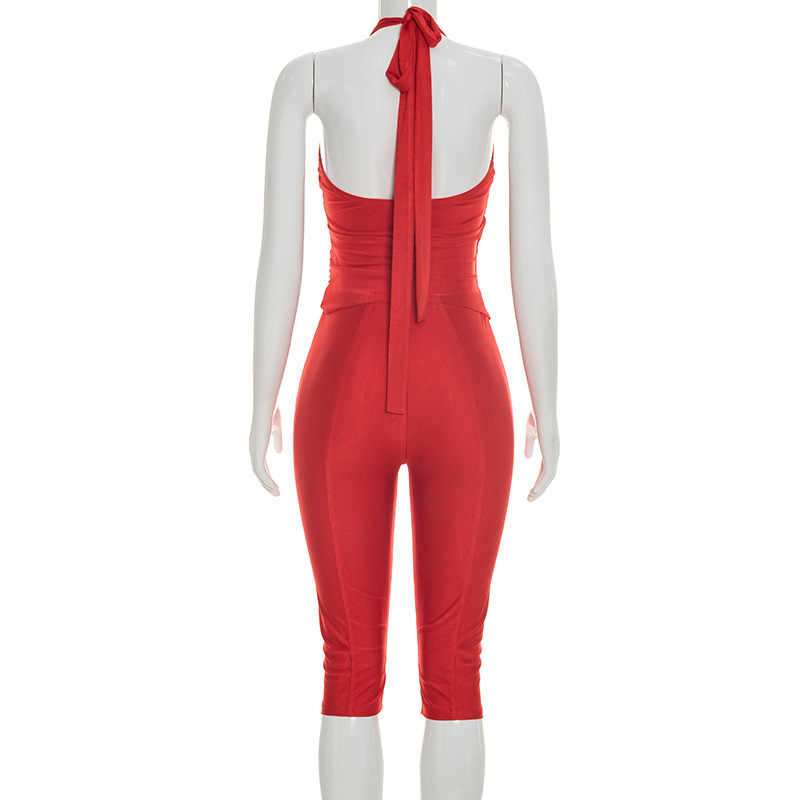 Setelan 2 Potong Wanita Model  - Suspender Tank Top ulasan dan harga